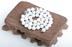 Bymitel 60 pcs Natural Genuine Real Round Loose Stone Beads Gemstone Spacers for Charm DIY Jewelry Making 15.5" per Strand 6mm (White Howlite, 6mm) - color: White Howlite, size: 6mm