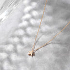 Valloey Rover Gold Necklace for Women 14K Gold Plated Circle Cubic Zirconia Pendant Necklace Dainty Twist Rope Chain Necklace Simple Jewelry Gift for Women - style: Gold-Star