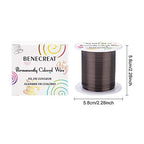 BENECREAT 20 Gauge 32 Yards Jewelry Beading Wire Tarnish Resistant Copper Wire for Beading Wrapping and Other Jewelry Craft Making, Gunmetal - color: Gunmetal, size: 20 Gauge