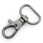 CRAFTMEMORE 3/4 Inch Trigger Snap Hooks Classic Swivel Lobster Claw Clasps Purse Lanyard Clip 20 Pack CSPS (Gunmetal) - color: Gunmetal