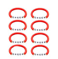 DATOA 8Pcs Cheer Bracelet Stackable Clay Beaded Bracelets Disc Stretch Preppy Bracelets Colorful Cheerleading Jewelry Gift for Cheer Team - color: Red