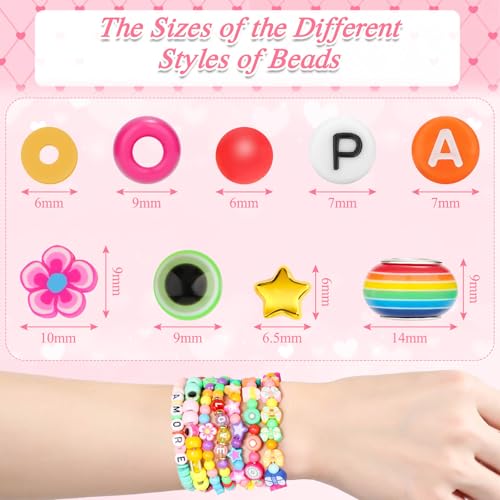 PAXCOO 2435PCS Bracelet Making Kit Including All Kinds of Beads for Jewelry Making, Friendship Bracelets, Necklaces, Beading, Gifts and DIY Crafts
