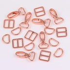 PECMER 3/4 Inch Purse Hardware for Bag Making - 18 Pcs Swivel Clasp, Hooks, Keychain Clip, Strap Chains, D Rings and Buckle Straps - 20mm Rose Gold - color: Rose Gold-18pcs-3/4 Inch
