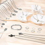 Wisreach Necklace Chains for Jewelry Making, 118 Feet 15 Rolls Stainless Steel Jewelry Chains for DIY Necklace Bracelet Making with Stainless Steel Jump Rings/Lobster Clasps/Connectors - color: Silver