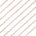 Elecrelive 925 Sterling Silver Cable Chain 3.28 Feet Rose Gold Unwelded Necklace Chains with Velvet Storage Bag for Men Women Jewelry Bracelet DIY Making - color: Rose Gold, 1.75mm