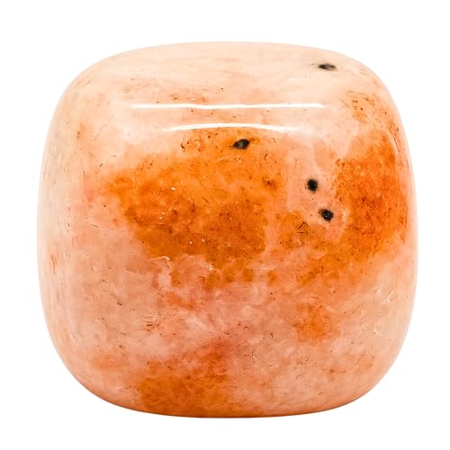Amazing Gemstone Sunstone Crystal Tumbled Stones Polished Rocks - Natural Gem Stones for Healing - DIY Crystals for Protection (1 Piece) - color: Sunstone