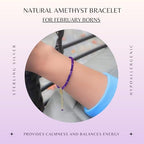 Faceted Bracelet for Women, Certified 925 Sterling Silver with 18K Gold Vermeil Healing Crystal Bracelets for Women - Crystals and Healing Stone Bracelet Women Jewelry for Gift - color: Amethyst