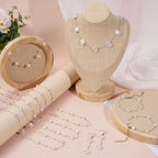 KYUNHOO 9.8FT/3M Gold Chains for Jewelry Making Stainless Steel Heart Chain Imitation Pearl Jewelry Link on Bulk for Women DIY Handcrafts - color: Heart Gold