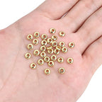 BEADIA 14K Gold Plated Roudelle Spacer Beads 5x1.8mm 50pcs for Jewelry Making Findings Non Tarnish - color: 14K Gold, size: 5x1.8mm Roudelle
