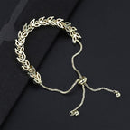 3PCS Tennis Bracelets for Women Set - Stackable Gold & Silver Plated Brass - Round & Marquise Cubic Zirconia - Adjustable & Foldover Clasp - Elegant Jewelry Gift for Her, Mom, Wife, Girlfriend - color: Gold - 3PCS Bracelet Set