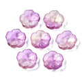 KISSITTY 100pcs Flower Glass Beads Plum Crystal Aesthetic Flowers Drilled Bead Caps Charm Spacers for DIY Necklaces Earrings Bracelets Jewelry Craft Making for Women - color: Plum
