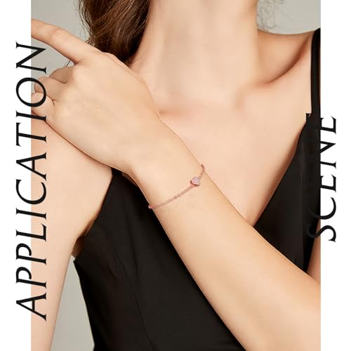 FASHEWELRY 10Pcs Adjustable Slider Bracelet Rose Gold Cable Bracelet Chains Slider Extender Chains with Cubic Zirconia Ends for Woman Jewelry Making, 7.87 Inch Long - color: Rose Gold Cable Chains, size: 7.87"