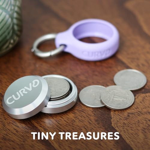 CURVD Premium Carrying Case Durable Travel Keychain Container, Medicine Pill Organizer, Travel Pill Box, Small Waterproof Holder for Pills, Earplugs, Compatible with Loop, Vibes & Eargasm - color: Purple
