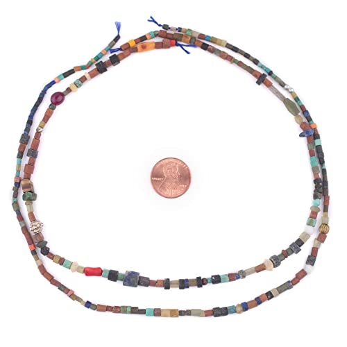 The Bead Chest Medley of Afghan Gemstone Beads 5mm Afghanistan Multicolor Mixed 16 Inch Strand