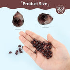 100pcs Burgundy Faceted Crystal Glass Beads 8x10mm, Shiny Teardrop Glass Beads for Jewelry Making, Crystal Beads for Bracelet Necklace Earring DIY Craft - color: Burgundy