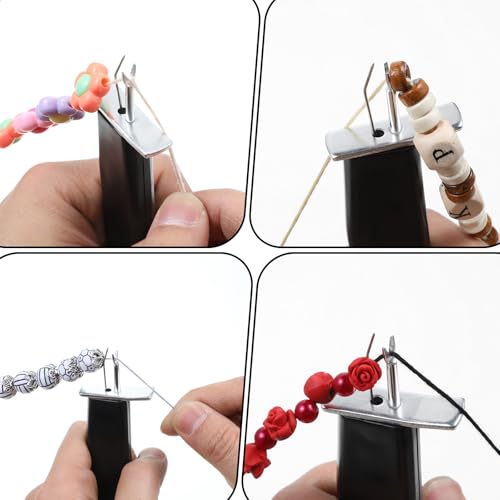 Jewelry Bead Knotting Tool Kit with Silk Thread, Knot Tying Kit Create Secure Knots for Necklace Bracelet Jewelry Making Stringing DIY Beading Tools