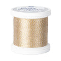 YLI Threads Silk Thread – 100 wt Fine Japanese Silk for Appliqué, EPP, and Quilting - Light Gold Sparkle - color: Light Gold Sparkle