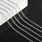 KYUNHOO 4 Meters White Oil Drip Lip Chain Link Silver Jewelry Chains for Making Jewelry Thin Craft Chain Roll with Lobster Clasps Jump Rings Supply Jewelry Making Findings - color: Silver White