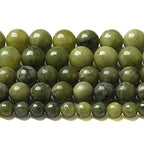 160PCS 4MM Natural Stone Chinese Green Jade Loose Beads for Jewelry Making DIY Bracelet Necklace - color: Chinese Green Jade, size: 4mm (2 strands)
