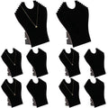 KINJOEK 10 Packs 9.6 x 9.2 Inch Necklace Display, Jewelry Earring Easel Black Velvet Display Stand Tower Rack for Selling Shows Business Home - size: 9.6 x 9.2 Inch 10PCS