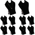 KINJOEK 10 Packs 9.6 x 9.2 Inch Necklace Display, Jewelry Earring Easel Black Velvet Display Stand Tower Rack for Selling Shows Business Home - size: 9.6 x 9.2 Inch 10PCS