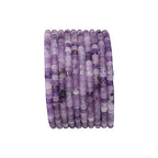 BEADIA Natural Light Amethyst Short Cylinder Beads 2x3mm 155pcs Tube Loose Semi Gemstone Beads for Jewelry Making Design - color: Light Amethyst