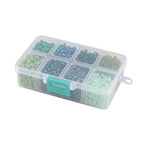 Pandahall About 1900pcs 6/0 Glass Seed Beads Round Loose Spacer Beads Hole: 1mm for DIY Jewelry Making (Green) - color: Green, size: 6/0