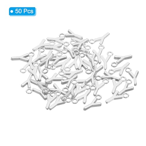 PATIKIL Letter Charm, 50pcs Alphabet Initial Pendant Charm Bulk DIY for Jewelry Making Bracelets Earrings Necklace - style: Y