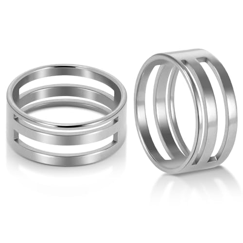 2 Pieces Jump Ring Opener Tool, Stainless Steel Split Connector Ring Opener and Closing Finger Tool for Jewelry Makers Craft Projects Supplies (17mm Silver) - color: 17mm Silver 2pcs