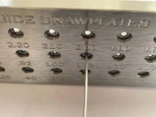 Jewelry Wire Drawplate Carbide Steel Round Draw Plate for Jewelry Wire Making (0.26-2.8mm, 39 Holes) - size: 0.26-2.8mm, 39 Holes