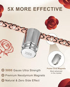 Magnetic Bracelets for Women, 99.99% Pure Copper Bracelet, 3800 Gauss, Adjustable Sizing, Women's Bracelets With Built-in Magnets, Gift Packaging, Fashion Jewelry Gift. - color: Copper-5X