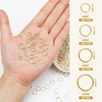 4/6/8/10MM 950PCS 14K Gold Jump Rings for Jewelry Making Non Tarnish Small Open Gold Filled Jump Rings for Necklace Earrings Bracelet Key Chains and DIY Craft - size: 4/6/8/10MM-950PCS
