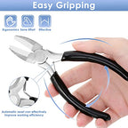 Billbotk Nylon Jaw Pliers for Jewelry Making - Flat Nose, Soft Jaw Pliers for Chain Making - style: Nylon Jaw Pliers