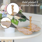 Matashi Butterfly Jewelry Holder for Women, Enamel - Gold Plated Jewelry Stand Organizer Ring Holder w/Crystals, Gift for Mom on Christmas, Mother’s Day, Birthday, Anniversary, Valentine’s Day, White - color: White