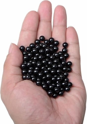 Bymitel 6mm Natural Onyx Black Agate Round Beads Gemstones Genuine with 200pcs DIY Jewelry Making Unisex (6mm 200pcs, Black Onyx) - color: Black Onyx, size: 6mm 200pcs