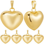 Beebeecraft 1 Box 10Pcs Puffed Heart Charm 18K Gold Plated Smooth Tiny Love Drops Charms for Jewelry Making Necklace Bracelet DIY Crafts - color: Gold, size: 15x18x7mm