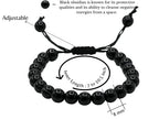 Amazing Gemstone Black Obsidian Bracelet for Women Men's Gifts - Protection Healing Crystal Bracelet - 8mm Gemstone Beaded Adjustable Bracelet Pulseras Para Hombres Mujer Stocking Stuffers - color: Black Obsidian