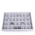 Oirlv Velvet Stackable Jewelry Tray 32 Grids Earrings Organizer Display Showcase Jewelry Storage trays - size: 32 Grids Earring Tray