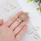 Beebeecraft 10Pcs/Box 18K Gold Plated Cubic Zirconia Earring Hooks Rhinestone French Ear Wires Hooks with Dangle Loop for DIY Jewelry Earring Making Findings - color: French Earring Hooks