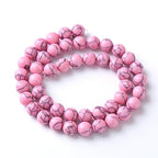 4MM 86PCS Pink Turquoise Spacer Loose Beads for Jewelry Making DIY Bracelet Necklace - color: Pink Turquoise, size: 4mm