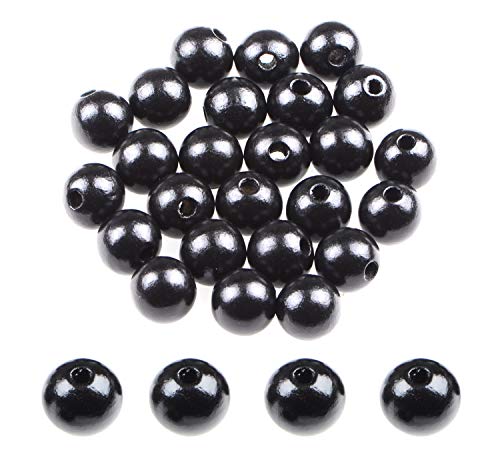 AD Beads Large Hole Wood Spacer Wooden Jewelry Making Bracelet Necklace Chandelier, Large Wooden Rosary Beads Craft Beads (16mm 100pcs, Black) - color: Black, size: 16mm 100pcs