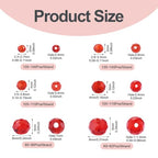 6 Strands Faceted Crystal Glass Beads Strands 3/4/6/8mm Rondelle Electroplate Glass Loose Spacer Beads Pearl Luster Plated for DIY Bracelet Necklace Jewelry Making, Red - color: 2/3/4/6/8mm-Red