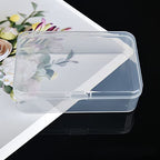 8 Pack Rectangular Clear Plastic Storage Containers Box with Hinged Lid for Beads and Other Small Craft Items (4.92 x 3.35 x 1.38 inch) - size: 4.92 x 3.35 x 1.38 inch