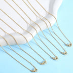 Beebeecraft 1 Box 20Pcs Cable Chain Necklaces 18K Gold Plated Brass 1mm Chain Necklace for Women - color: Gold 20pcs