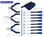 Precision Repair Tool Set, 12-Piece Electronics & Jewelers Repair Kit with Precison Screwdrivers, Mini Pliers, Demagnetizer, Small Tool Kit for PC, Laptop, Phone Repair, Includes Compact Storage Pouch