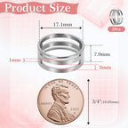 2 Pieces Jump Ring Opener Tool, Stainless Steel Split Connector Ring Opener and Closing Finger Tool for Jewelry Makers Craft Projects Supplies (17mm Silver) - color: 17mm Silver 2pcs