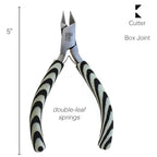 The Beadsmith Side Cutter – Zebra Print Line – 5 inches (127 mm) – Comfortable Handle with Double Leaf Springs – Jewelry Making Tool for Creating Bracelets, Earrings and Necklaces - size: side cutter - 5"