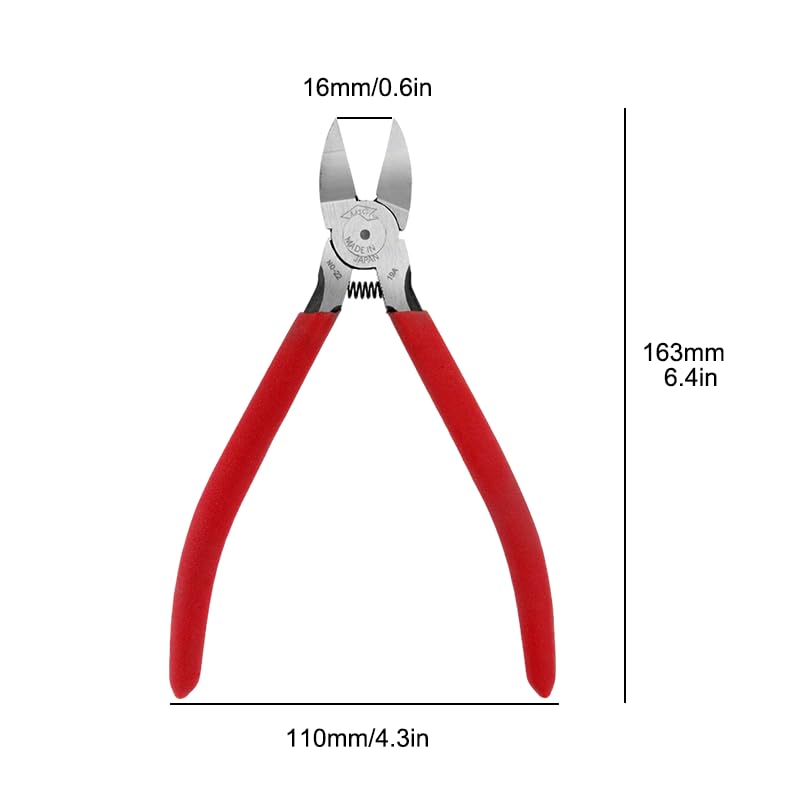6-inch Wire Cutters, Carbon Steel Flush Diagonal Cutters Side Pliers with Non-Slip Grip Handle, Snips Wire Tool for Crafting, Jewelry Making, Electrical and Precision Cutting Needs