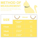 HOWWFALY Dog Collar and Cat Collar Gold Chain Necklace Stainless Steel Adjustable Yellow Diamonds Collar with Cute Pet Paw for Small Medium Pets Cats Dogs Kitten Puppy - color: Yellow, size: Medium