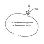 DanLingJewelry 5pcs Adjustable Slider Metal Bracelet Slider Extender Chains with Rhinestone Charms for Jewelry Making DIY 8 Inches(223mm) P - color: StyleⅩ-5 pcs-Platinum